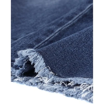 Agnes Orinda Women's Plus Size Casual Capri Frayed Hem Washed Chambray Denim Jean 5 Agnes Orinda Women's Plus Size Casual Capri Frayed Hem Washed Chambray Denim Jean - Image 5