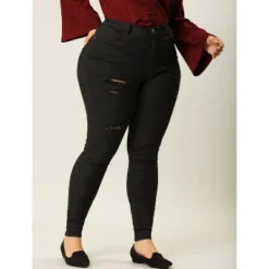 Agnes Orinda Women's Plus Size Mid Rise Zip Fly Skinny Ripped Jeans 9 Agnes Orinda Women's Plus Size Mid Rise Zip Fly Skinny Ripped Jeans -Agnes Sales Store GUEST d298e505 908f 48cf bf8b 24ed2c4f92be