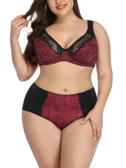 Agnes Orinda Women's Plus Size Underwire Retro Lace Trim Push-Up Bra And Panty Set 11 Agnes Orinda Women's Plus Size Underwire Retro Lace Trim Push-Up Bra And Panty Set -Agnes Sales Store GUEST d45a1e5c 504f 42be 86c0 179474d3f462