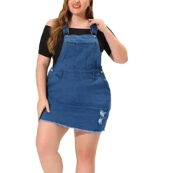 Agnes Orinda Women's Plus Size Fashion Ripped Hem Side Pocket Denim Suspender Mini Sundress -Agnes Sales Store GUEST d53decd0 dc71 4d5e 9bf7 f21cd1d48e8b