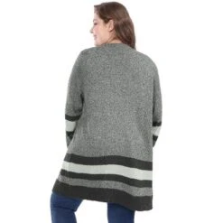 Agnes Orinda Women's Plus Size Multi Striped Open Front Sweater Cardigan -Agnes Sales Store GUEST d5cb077e 1119 491d a242 9aaeff717272