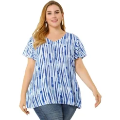 Agnes Orinda Women's Plus Size Cute Short Sleeve Casual Stripe Tops 12 Agnes Orinda Women's Plus Size Cute Short Sleeve Casual Stripe Tops -Agnes Sales Store GUEST d625c65d 664d 42ec 8f22 aac9ba2ad867