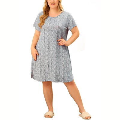 Agnes Orinda Women's Plus Size Short Sleeve Comfort Nightgown 8 Agnes Orinda Women's Plus Size Short Sleeve Comfort Nightgown - Image 8