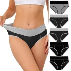 Agnes Orinda Women's 5 Packs High Rise Brief Stretchy Underwear -Agnes Sales Store GUEST d7bb3f0a 32bd 404d aa7f 92d72964c790