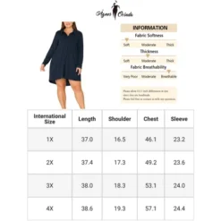 Agnes Orinda Women's Plus Size Solid Long Sleeve Button Down V-Neck Pajama Sleep Shirts -Agnes Sales Store GUEST d86164de d7a3 4b03 99ea 62eaae906160