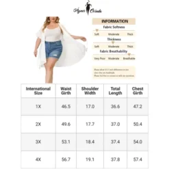 Agnes Orinda Women's Plus Size Hollow Out Ruffle Short Sleeve Midi Spring Cardigans -Agnes Sales Store GUEST d9324204 d35c 4856 b310 06b9bce274ea