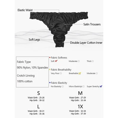 Agnes Orinda Women's Satin Soft Mid-Rise Ruffle Hipster Thong Lingerie Underwear 4 Agnes Orinda Women's Satin Soft Mid-Rise Ruffle Hipster Thong Lingerie Underwear - Image 4