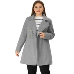 Agnes Orinda Women's Plus Size Winter Fashion Outerwear Double Breasted Warm Overcoats -Agnes Sales Store GUEST daeccd82 91d1 456a b29b ac3f2463866f