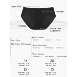 Agnes Orinda Women's Plus Size Panty High Rise Seamless Brief Laser Cut Underwear 11 Agnes Orinda Women's Plus Size Panty High Rise Seamless Brief Laser Cut Underwear -Agnes Sales Store GUEST db4cc9ad 2ad9 46e9 9157 a2678438efd1