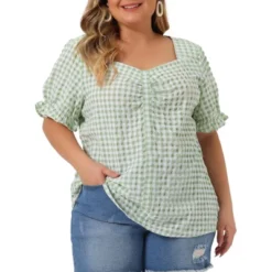 Agnes Orinda Women's Plus Size Gingham 1950s Sweetheart Neck Plaid Blouse 15 Agnes Orinda Women's Plus Size Gingham 1950s Sweetheart Neck Plaid Blouse -Agnes Sales Store GUEST db8b4cef 20bd 497b a1ba 0e0e416fedd1