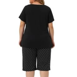 Agnes Orinda Women's Plus Size Sleeve Cute Cat Print 2 Pieces Short Pajama Sets -Agnes Sales Store GUEST ddbb0e9e 4c53 4e81 9f6c a49392b87e4e