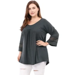 Agnes Orinda Women Plus Size Crochet Panel Raglan Sleeves Ruched Front Tops 22 Agnes Orinda Women Plus Size Crochet Panel Raglan Sleeves Ruched Front Tops -Agnes Sales Store GUEST df2bc526 b39f 4df3 9938 7a0d29e14f7f