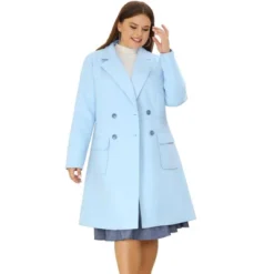 Agnes Orinda Women's Plus Size Winter Peacoat Notched Lapel Double Breasted Long Overcoats -Agnes Sales Store GUEST e04d1b91 d3f4 46d3 87b2 0ea57517192d