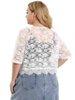 Agnes Orinda Women's Plus Size Sheer Shrug Tops Elbow Sleeve Floral Lace Open Front Shrug Top 13 Agnes Orinda Women's Plus Size Sheer Shrug Tops Elbow Sleeve Floral Lace Open Front Shrug Top -Agnes Sales Store GUEST e0ed5e46 0bd9 4818 acad 58f584b84609