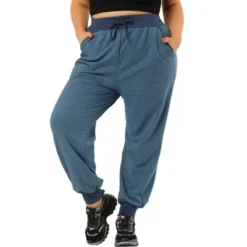 Agnes Orinda Women Plus Size Drawstring Waist Contrast Color Jogger Pants -Agnes Sales Store GUEST e26cadbe befe 4d42 891e a58c660b340e