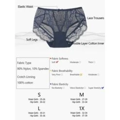 Agnes Orinda Women's Sheer Lace Trim High Rise Solid Brief Stretchy Underwear -Agnes Sales Store GUEST e3c569fc 6690 4729 8b10 3d10e2d6ae6b