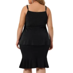Agnes Orinda Women's Plus Size V Neck Wrap Peplum Sleeveless Ruffle Hem Camisole -Agnes Sales Store GUEST e3d8fb99 d0cb 4ed1 9485 e85338c6030a