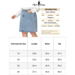 Agnes Orinda Women's Plus Size Denim Classic Slash Pocket Elastic Waist Pencil Back Slit Jeans Skirts 10 Agnes Orinda Women's Plus Size Denim Classic Slash Pocket Elastic Waist Pencil Back Slit Jeans Skirts -Agnes Sales Store GUEST e3fb316b c153 4146 bda9 b18f5e7bfb5a