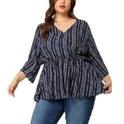 Agnes Orinda Women's Plus Size Peplum Fall V Neck Boho Striped Babydoll Blouses 13 Agnes Orinda Women's Plus Size Peplum Fall V Neck Boho Striped Babydoll Blouses -Agnes Sales Store GUEST e63aecc0 a122 448c b923 5ebdbb662896