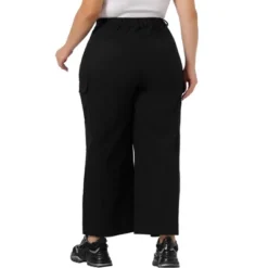 Agnes Orinda Women's Plus Size Elastic Waist Pockets Outdoor Workout Cargo Pants -Agnes Sales Store GUEST e6b17e94 fbca 44fa bb62 739f4de6829d