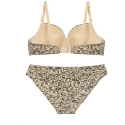 Agnes Orinda Women Plus Push-Up Underwire Comfort Bra And Panty Set