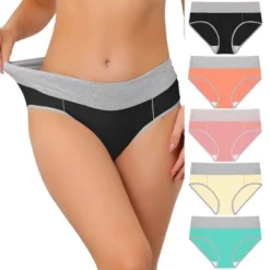 Agnes Orinda Women's 5 Packs High Rise Brief Stretchy Underwear -Agnes Sales Store GUEST e78de074 c02b 4a5b b9bb d19e8fd40263