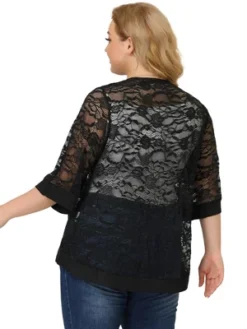 Agnes Orinda Women's Plus Size Elegant Open Front 3/4 Sleeve Lace Lightweight Tunic Cardigans 16 Agnes Orinda Women's Plus Size Elegant Open Front 3/4 Sleeve Lace Lightweight Tunic Cardigans -Agnes Sales Store GUEST e80c51b2 9b1f 4c3a 8ed3 d2003f21db77