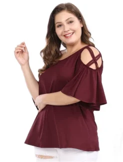 Agnes Orinda Women's Plus Size Summer Fashion Cold Shoulder Ruffle Trumpet Sleeve Blouses 16 Agnes Orinda Women's Plus Size Summer Fashion Cold Shoulder Ruffle Trumpet Sleeve Blouses -Agnes Sales Store GUEST e81a1eca 9fdd 41bc 9714 1f6582b2e170