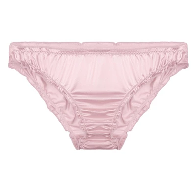 Agnes Orinda Women Plus Mid-Rise Frill Trim Elastic Waist Satin Bikini 9 Agnes Orinda Women Plus Mid-Rise Frill Trim Elastic Waist Satin Bikini - Image 9