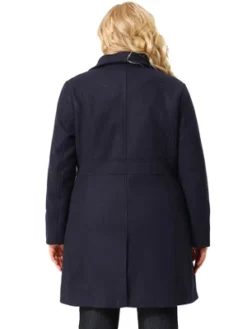 Agnes Orinda Women's Plus Size Notched Lapel Single Breasted Winter Long Pea Coat -Agnes Sales Store GUEST e87cdf7a d1ef 4b2b 9aaa 2d1b8b464a6b