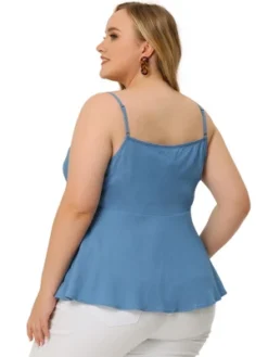 Agnes Orinda Plus Size Camisole For Women Peplum Adjustable Strap Tank Tops -Agnes Sales Store GUEST e9601db3 00bd 4dd5 9448 41726873a020