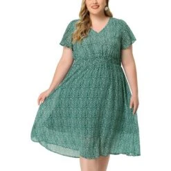 Agnes Orinda Women's Plus Size Trendy Smocked Waist A-Line Flowy Chiffon Midi Sundress 12 Agnes Orinda Women's Plus Size Trendy Smocked Waist A-Line Flowy Chiffon Midi Sundress -Agnes Sales Store GUEST e98b2f98 6ee4 4a9a 9186 da1b35440333