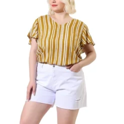 Agnes Orinda Women's Plus Size Cute Short Sleeve Casual Stripe Tops 16 Agnes Orinda Women's Plus Size Cute Short Sleeve Casual Stripe Tops -Agnes Sales Store GUEST ebef7241 984d 40cd 99ff 37f33ac1b691