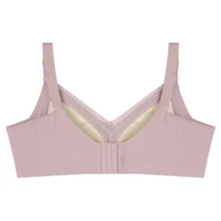 Agnes Orinda Women Plus Push-Up Wirefree 4-Hook Lace Trim Adjustable Straps Comfort Bra