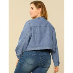 Agnes Orinda Women's Plus Size Long Sleeves Button Down Crew Neck Short Denim Jacket 10 Agnes Orinda Women's Plus Size Long Sleeves Button Down Crew Neck Short Denim Jacket -Agnes Sales Store GUEST ee815179 1e5a 4436 930f 4deb52f9d5e2