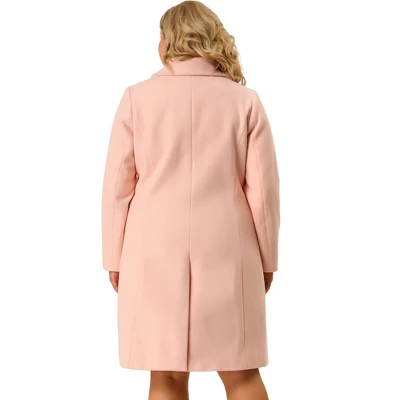 Agnes Orinda Women's Plus Size Coats Peter Pan Collar Single Breasted Long Coat 4 Agnes Orinda Women's Plus Size Coats Peter Pan Collar Single Breasted Long Coat - Image 4