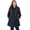 Agnes Orinda Women's Plus Size Winter Fashion Outerwear Double Breasted Warm Overcoats
