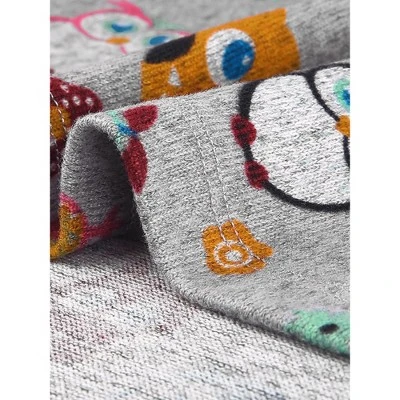 Agnes Orinda Women's Plus Size Owl Print Sweater Kint Cardigans 4 Agnes Orinda Women's Plus Size Owl Print Sweater Kint Cardigans - Image 4