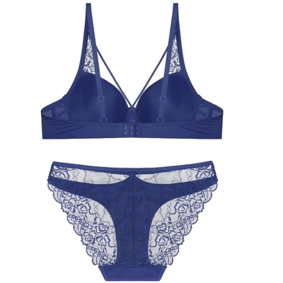 Agnes Orinda Women Plus Lace Sheer Push-Up Comfy 2 Pcs Undergarment Set 1 Agnes Orinda Women Plus Lace Sheer Push-Up Comfy 2 Pcs Undergarment Set