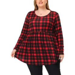 Agnes Orinda Women's Plus Size Blouse Casual Long Sleeve Plaid Babydoll Top 9 Agnes Orinda Women's Plus Size Blouse Casual Long Sleeve Plaid Babydoll Top -Agnes Sales Store GUEST f37edf23 1ec1 4276 ae93 fc6b75537af5