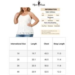 Agnes Orinda Women's Plus Size Lace Floral Adjustable Strap Elegant Camisole -Agnes Sales Store GUEST f8bf5403 a5cc 43e2 8574 53d13d6d6b12