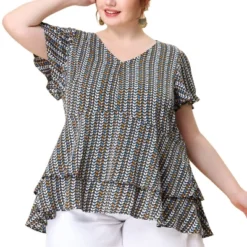 Agnes Orinda Women's Plus Size Retro Layered Peplum Boho Blouse -Agnes Sales Store GUEST fa3c2bf0 8cc1 4899 8f57 998e29b01c25