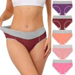 Agnes Orinda Women's 5 Packs High Rise Brief Stretchy Underwear -Agnes Sales Store GUEST fb27396c 4fb5 4e7f 84f5 bd1d0dc5637e