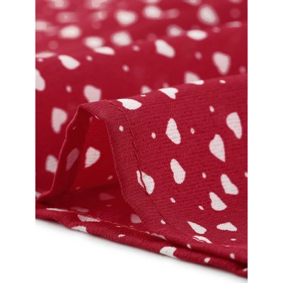 Agnes Orinda Women's Plus Size Casual Long Sleeve Sweetheart Print Midi Ruffle Dress 4 Agnes Orinda Women's Plus Size Casual Long Sleeve Sweetheart Print Midi Ruffle Dress - Image 4