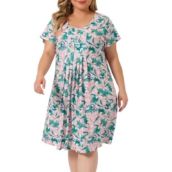 Agnes Orinda Women's Plus Size Floral Inverted Box Pleat Boho Dresses -Agnes Sales Store GUEST fed62c63 50d2 42e2 93b4 c7cd2a030b49