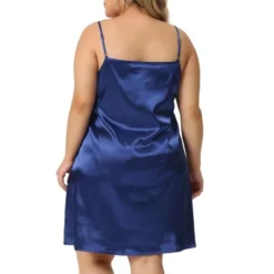 Agnes Orinda Women's Plus Size 2023 Spaghetti Strap Adjustable Lace Insert Satin Cami Nightdress -Agnes Sales Store GUEST ff18c1fd f891 4c7b 8792 b76c50bea8f9
