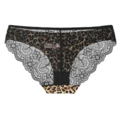 Agnes Orinda Women Plus Leopard Underwear Lace Printed Bikini Hipster Briefs Panties